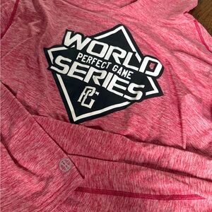 Perfect Game World Series Red Heathered‎ Hooded T-Shirt XL